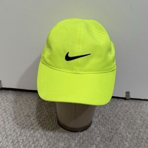 Nike Strapback Hat Youth Neon Yellow Size 4-7 Embroidered Just Do It